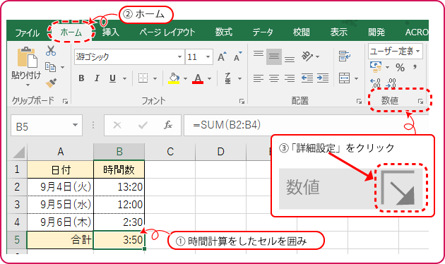 Excel活用術 24時間を越える時間を表示する 書式設定 第25回 バックオフィス効率化 弥報online