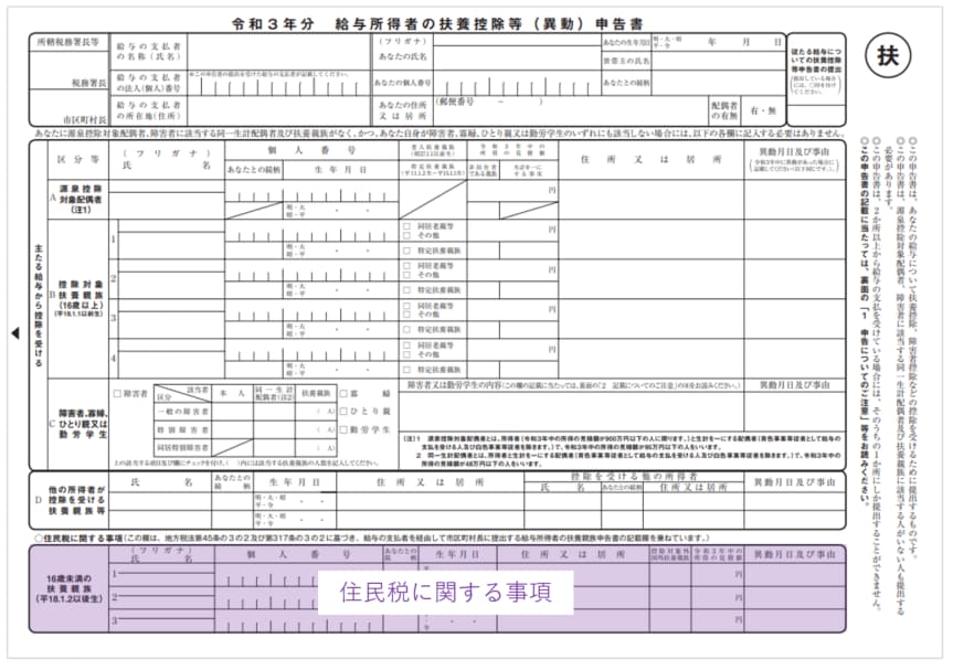 年末調整 令和3年分 および 令和4年分の 扶養控除等 異動 申告書 の書き方を教えます バックオフィス効率化 弥報online